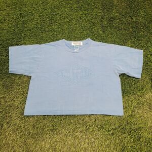 Vintage 90s LA-Gear Crop-Top Shirt Womens XL 23x18 Blue USA